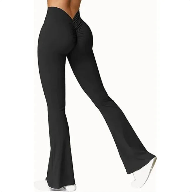 High-Waist Quick-Dry Yoga Bell-Bottom Fitness Pants