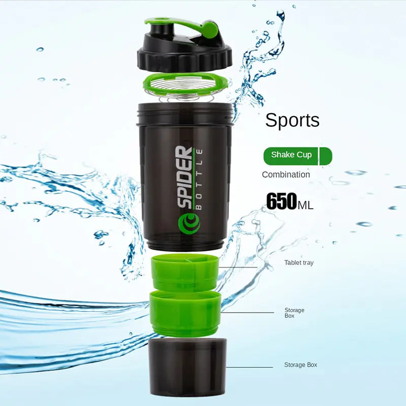 3 Layers Shaker Protein Bottle