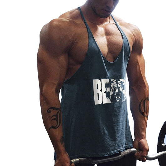 Men's Gym Workout Printed Tank Tops